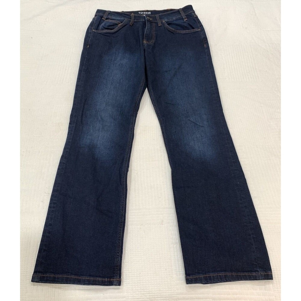 Tecovas Men's Premium Relaxed Stretch Dark Wash Ranch Western Blue Jeans 32x32
